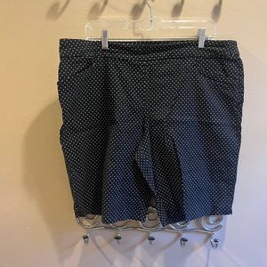 George polka dot Bermuda shorts.  Black/white.  Very nice.  Classic.